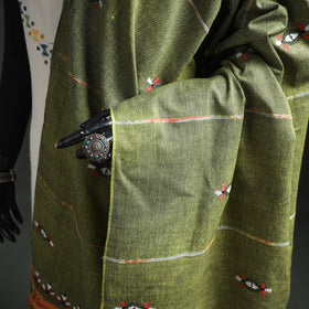 Kantha Hand Embroidered Khes Handwoven Cotton Dupatta 38