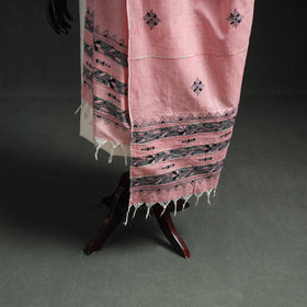 Kantha Hand Embroidered Khes Handwoven Cotton Dupatta 39