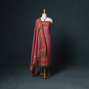 Dharwad Mercerised Cotton Plain Thread Border Unstitched Dress Material: Kurta, Bottom & Dupatta 45