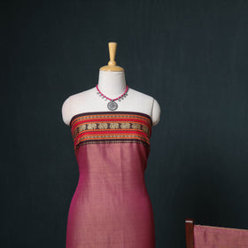 Dharwad Mercerised Cotton Plain Thread Border Unstitched Dress Material: Kurta, Bottom & Dupatta 45