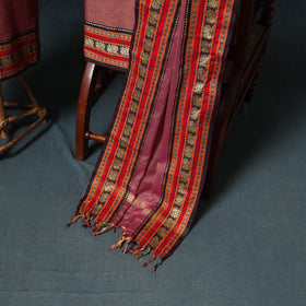 Dharwad Mercerised Cotton Plain Thread Border Unstitched Dress Material: Kurta, Bottom & Dupatta 45