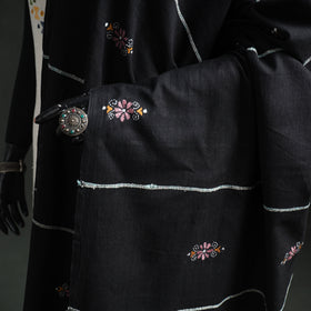 Kantha Hand Embroidered Khes Handwoven Cotton Dupatta 42
