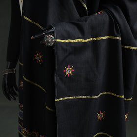 Kantha Hand Embroidered Khes Handwoven Cotton Dupatta 43