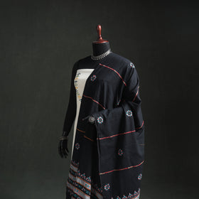 Kantha Hand Embroidered Khes Handwoven Cotton Dupatta 44