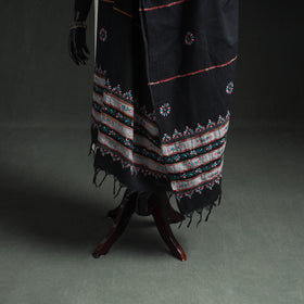 Kantha Hand Embroidered Khes Handwoven Cotton Dupatta 44