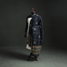 Kantha Hand Embroidered Khes Handwoven Cotton Dupatta 45