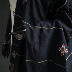 Kantha Hand Embroidered Khes Handwoven Cotton Dupatta 46