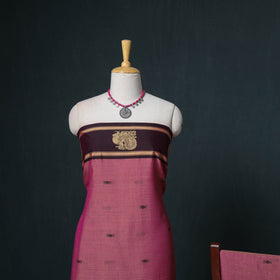 Dharwad Mercerised Cotton Plain Thread Border Unstitched Dress Material: Kurta, Bottom & Dupatta 49