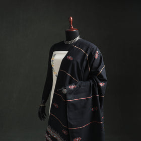 Kantha Hand Embroidered Khes Handwoven Cotton Dupatta 48