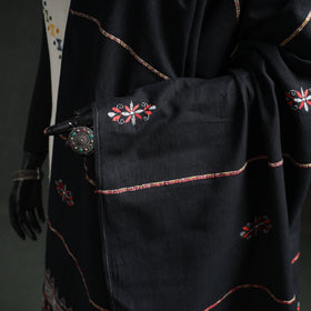 Kantha Hand Embroidered Khes Handwoven Cotton Dupatta 48