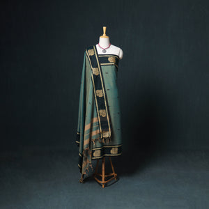 Dharwad Mercerised Cotton Plain Thread Border Unstitched Dress Material: Kurta, Bottom & Dupatta 50