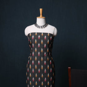 Pochampally Ikat Cotton Unstitched Dress Material: Kurta, Bottom with Dupatta 09