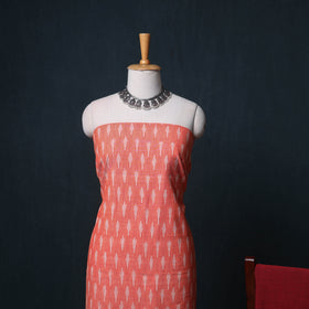 Pochampally Ikat Cotton Unstitched Dress Material: Kurta, Bottom with Dupatta 10