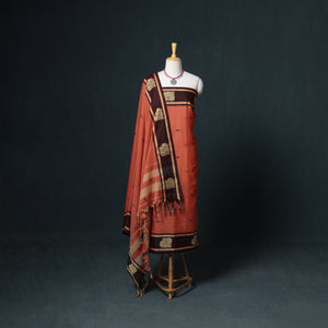 Dharwad Mercerised Cotton Plain Thread Border Unstitched Dress Material: Kurta, Bottom & Dupatta 51