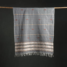 Kantha Hand Embroidered Khes Handwoven Cotton Dupatta 06