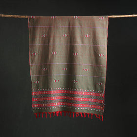 Kantha Hand Embroidered Khes Handwoven Cotton Dupatta 07