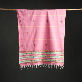 Kantha Hand Embroidered Khes Handwoven Cotton Dupatta 10