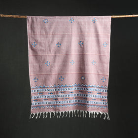 Kantha Hand Embroidered Khes Handwoven Cotton Dupatta 12