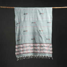 Kantha Hand Embroidered Khes Handwoven Cotton Dupatta 13