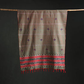 Kantha Hand Embroidered Khes Handwoven Cotton Dupatta 15