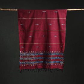 Kantha Hand Embroidered Khes Handwoven Cotton Dupatta 19