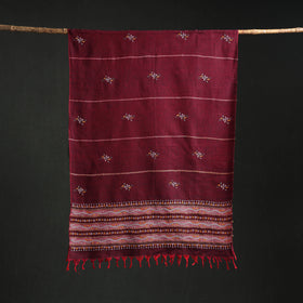 Kantha Hand Embroidered Khes Handwoven Cotton Dupatta 22