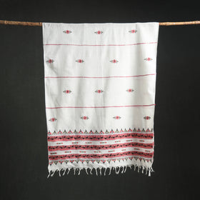 Kantha Hand Embroidered Khes Handwoven Cotton Dupatta 24