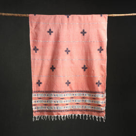 Kantha Hand Embroidered Khes Handwoven Cotton Dupatta 25