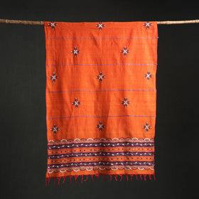 Kantha Hand Embroidered Khes Handwoven Cotton Dupatta 26