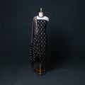 Black - Pochampally Ikat Cotton Unstitched Dress Material: Kurta, Bottom with Dupatta 15