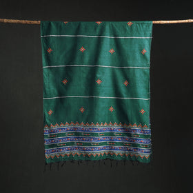 Kantha Hand Embroidered Khes Handwoven Cotton Dupatta 27