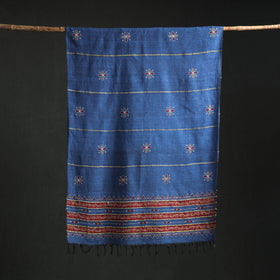 Kantha Hand Embroidered Khes Handwoven Cotton Dupatta 29