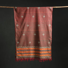 Kantha Hand Embroidered Khes Handwoven Cotton Dupatta 30
