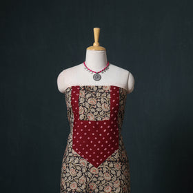 Patchwork Kalamkari Block Print Cotton Unstitched Kurta Material (2.5m) 26