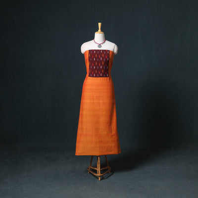 Patchwork Mangalagiri Handloom Cotton Unstitched Kurta Material (2.5m) 45