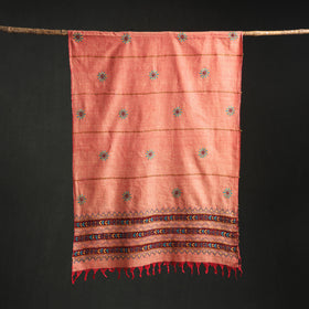 Kantha Hand Embroidered Khes Handwoven Cotton Dupatta 32