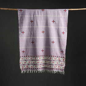 Kantha Hand Embroidered Khes Handwoven Cotton Dupatta 34