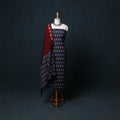 Pochampally Ikat Cotton Unstitched Dress Material: Kurta, Bottom with Dupatta 16