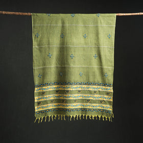 Kantha Hand Embroidered Khes Handwoven Cotton Dupatta 36