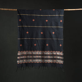 Kantha Hand Embroidered Khes Handwoven Cotton Dupatta 40