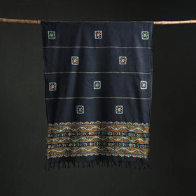 Kantha Hand Embroidered Khes Handwoven Cotton Dupatta 45