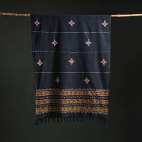 Kantha Hand Embroidered Khes Handwoven Cotton Dupatta 46