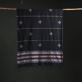 Kantha Hand Embroidered Khes Handwoven Cotton Dupatta 47