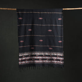 Kantha Hand Embroidered Khes Handwoven Cotton Dupatta 48