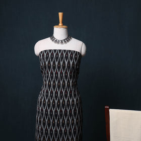 Pochampally Ikat Cotton Unstitched Dress Material: Kurta, Bottom with Dupatta 19