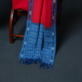 Pochampally Ikat Cotton Unstitched Dress Material: Kurta, Bottom with Dupatta 20