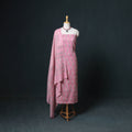 Akola Hand Block Print Woolen Unstitched Dress Material: Kurta, Bottom with Dupatta 02