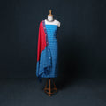 Pochampally Ikat Cotton Unstitched Dress Material: Kurta, Bottom with Dupatta 20