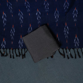 Pochampally Ikat Cotton Unstitched Dress Material: Kurta, Bottom with Dupatta 22