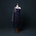 Pochampally Ikat Cotton Unstitched Dress Material: Kurta, Bottom with Dupatta 24